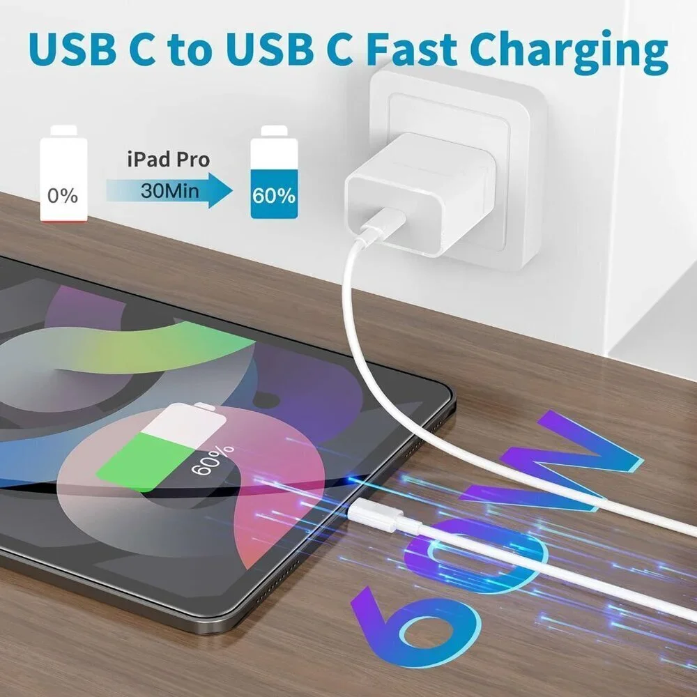 💖3/$15💖USB C to USB C Fast Charging Cable for Apple 15 Pro Max/iPhone Fast 1ft